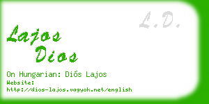 lajos dios business card